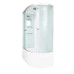 Душевая кабина DTO EM4511LGM 110×80×220, высокий поддон 50 см, профиль хром, стекло матовое с узором 5 мм, левая, угловая, с гидромассажем