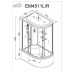 Душевая кабина DTO EM4511REL 110×80×220, высокий поддон 50 см, профиль хром, стекло матовое с узором 5 мм, правая, угловая, с электрикой Душевая кабина DTO EM4511REL 110×80×220, высокий поддон 50 см, профиль хром, стекло матовое с узором 5 мм, правая, угловая, с электрикой