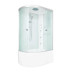 Душевая кабина DTO EM4511RGM 110×80×220, высокий поддон 50 см, профиль хром, стекло матовое с узором 5 мм, правая, угловая, с гидромассажем Душевая кабина DTO EM4511RGM 110×80×220, высокий поддон 50 см, профиль хром, стекло матовое с узором 5 мм, правая, угловая, с гидромассажем