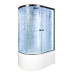 Душевая кабина DTO EM4511RLED 110×80×220, высокий поддон 50 см, профиль хром, стекло матовое с узором 5 мм, правая, угловая, LED-подсветка Душевая кабина DTO EM4511RLED 110×80×220, высокий поддон 50 см, профиль хром, стекло матовое с узором 5 мм, правая, угловая, LED-подсветка