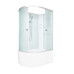 Душевая кабина DTO EM4511RN 110×80×208, высокий поддон 50 см, профиль хром, стекло матовое с узором 5 мм, правая, угловая, без крыши