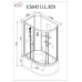 Душевая кабина DTO EM4511RNGM 110×80×208, высокий поддон 50 см, профиль хром, стекло матовое с узором 5 мм, правая, угловая, с гидромассажем