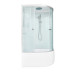 Душевая кабина DTO EM4512L 120×80×220, высокий поддон 50 см, профиль хром, стекло матовое с узором 5 мм, левая, угловая Душевая кабина DTO EM4512L 120×80×220, высокий поддон 50 см, профиль хром, стекло матовое с узором 5 мм, левая, угловая