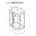 Душевая кабина DTO EM4512LGM 120×80×220, высокий поддон 50 см, профиль хром, стекло матовое с узором 5 мм, левая, угловая, с гидромассажем