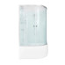 Душевая кабина DTO EM4512LN 120×80×208, высокий поддон 50 см, профиль хром, стекло матовое с узором 5 мм, левая, угловая, без крыши