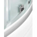 Душевая кабина DTO EM4512LNLED 120×80×208, высокий поддон 50 см, профиль хром, стекло матовое с узором 5 мм, левая, угловая, LED-подсветка