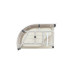 Душевая кабина DTO EM4512RNLED+GM 120×80×208, высокий поддон 50 см, профиль хром, стекло матовое с узором 5 мм, правая, угловая, LED-подсветка, с гидромассажем