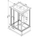 Душевой бокс DTO EM4517GM 170×90×220, высокий поддон 50 см, профиль хром, стекло матовое 5 мм, прямоугольная, с гидромассажем
