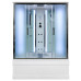 Душевой бокс DTO EM4517LED+GM 170×90×220, высокий поддон 50 см, профиль хром, стекло матовое 5 мм, прямоугольная, LED-подсветка, с гидромассажем Душевой бокс DTO EM4517LED+GM 170×90×220, высокий поддон 50 см, профиль хром, стекло матовое 5 мм, прямоугольная, LED-подсветка, с гидромассажем