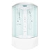 Душевая кабина DTO EM4580GM 80×80×220, высокий поддон 50 см, профиль хром, стекло матовое с узором 5 мм, четверть круга, с гидромассажем Душевая кабина DTO EM4580GM 80×80×220, высокий поддон 50 см, профиль хром, стекло матовое с узором 5 мм, четверть круга, с гидромассажем
