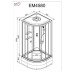 Душевая кабина DTO EM4580GM 80×80×220, высокий поддон 50 см, профиль хром, стекло матовое с узором 5 мм, четверть круга, с гидромассажем Душевая кабина DTO EM4580GM 80×80×220, высокий поддон 50 см, профиль хром, стекло матовое с узором 5 мм, четверть круга, с гидромассажем