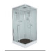 Душевая кабина DTO K401 100×100×208, низкий поддон 15 см, профиль хром, стекло прозрачное 5 мм, квадратная