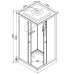 Душевая кабина DTO K401 100×100×208, низкий поддон 15 см, профиль хром, стекло прозрачное 5 мм, квадратная