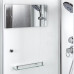 Душевая кабина DTO K402SLED 120×90×220, низкий поддон 15 см, профиль хром, стекло прозрачное 5 мм, прямоугольная, LED-подсветка Душевая кабина DTO K402SLED 120×90×220, низкий поддон 15 см, профиль хром, стекло прозрачное 5 мм, прямоугольная, LED-подсветка