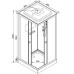 Душевая кабина DTO K408SEL 80×80×220, низкий поддон 15 см, профиль хром, стекло прозрачное 5 мм, квадратная, с электрикой