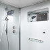 Душевая кабина DTO K409S 90×90×220, низкий поддон 15 см, профиль хром, стекло прозрачное 5 мм, квадратная