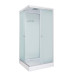 Душевая кабина DTO LK115GM+EL 100×100×215, низкий поддон 15 см, профиль хром, стекло матовое 5 мм, квадратная, с гидромассажем, с электрикой