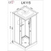 Душевая кабина DTO LK115GM 100×100×215, низкий поддон 15 см, профиль хром, стекло матовое 5 мм, квадратная, с гидромассажем