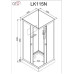 Душевая кабина DTO LK115NGM 100×100×208, низкий поддон 15 см, профиль хром, стекло матовое 5 мм, квадратная, с гидромассажем