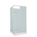Душевая кабина DTO LK115NGM 100×100×208, низкий поддон 15 см, профиль хром, стекло матовое 5 мм, квадратная, с гидромассажем