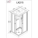 Душевая кабина DTO LK215GM+EL 120×90×215, низкий поддон 15 см, профиль хром, стекло матовое 5 мм, прямоугольная, с гидромассажем, с электрикой