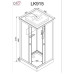Душевая кабина DTO LK915GM 90×90×215, низкий поддон 15 см, профиль хром, стекло матовое 5 мм, квадратная, с гидромассажем