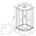 Душевая кабина DTO LM780GM+EL5 80×80×215, средний поддон 27 см, профиль хром, стекло матовое 5 мм, четверть круга, с гидромассажем, с электрикой Душевая кабина DTO LM780GM+EL5 80×80×215, средний поддон 27 см, профиль хром, стекло матовое 5 мм, четверть круга, с гидромассажем, с электрикой