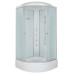 Душевая кабина DTO LM790GM5 90×90×215, средний поддон 27 см, профиль хром, стекло матовое 5 мм, четверть круга, с гидромассажем