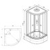 Душевая кабина DTO LM790GM5 90×90×215, средний поддон 27 см, профиль хром, стекло матовое 5 мм, четверть круга, с гидромассажем