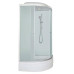 Душевая кабина DTO LM790GM5 90×90×215, средний поддон 27 см, профиль хром, стекло матовое 5 мм, четверть круга, с гидромассажем