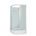 Душевая кабина DTO LM790NGM5 90×90×200, средний поддон 27 см, профиль хром, стекло матовое 5 мм, четверть круга, с гидромассажем