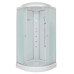 Душевая кабина DTO LM901GM+EL5 100×100×215, низкий поддон 15 см, профиль хром, стекло матовое 5 мм, четверть круга, с гидромассажем, с электрикой