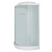 Душевая кабина DTO LM901GM+EL5 100×100×215, низкий поддон 15 см, профиль хром, стекло матовое 5 мм, четверть круга, с гидромассажем, с электрикой