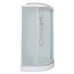Душевая кабина DTO LM901GM+EL5 100×100×215, низкий поддон 15 см, профиль хром, стекло матовое 5 мм, четверть круга, с гидромассажем, с электрикой