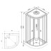 Душевая кабина DTO LM901GM5 100×100×215, низкий поддон 15 см, профиль хром, стекло матовое 5 мм, четверть круга, с гидромассажем Душевая кабина DTO LM901GM5 100×100×215, низкий поддон 15 см, профиль хром, стекло матовое 5 мм, четверть круга, с гидромассажем