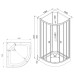 Душевая кабина DTO LM901NGM5 100×100×200, низкий поддон 15 см, профиль хром, стекло матовое 5 мм, четверть круга, с гидромассажем Душевая кабина DTO LM901NGM5 100×100×200, низкий поддон 15 см, профиль хром, стекло матовое 5 мм, четверть круга, с гидромассажем