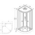 Душевая кабина DTO LM908EL5 80×80×215, низкий поддон 15 см, профиль хром, стекло матовое 5 мм, четверть круга, с электрикой
