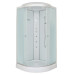 Душевая кабина DTO LM908GM+EL5 80×80×215, низкий поддон 15 см, профиль хром, стекло матовое 5 мм, четверть круга, с гидромассажем, с электрикой