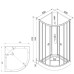 Душевая кабина DTO LM908NGM5 80×80×200, низкий поддон 15 см, профиль хром, стекло матовое 5 мм, четверть круга, с гидромассажем