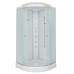 Душевая кабина DTO LM909GM+EL5 90×90×215, низкий поддон 15 см, профиль хром, стекло матовое 5 мм, четверть круга, с гидромассажем, с электрикой
