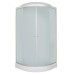 Душевая кабина DTO LM909GM+EL5 90×90×215, низкий поддон 15 см, профиль хром, стекло матовое 5 мм, четверть круга, с гидромассажем, с электрикой