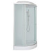 Душевая кабина DTO LM909GM+EL5 90×90×215, низкий поддон 15 см, профиль хром, стекло матовое 5 мм, четверть круга, с гидромассажем, с электрикой