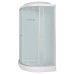 Душевая кабина DTO LM909GM+EL5 90×90×215, низкий поддон 15 см, профиль хром, стекло матовое 5 мм, четверть круга, с гидромассажем, с электрикой