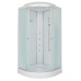 Душевая кабина DTO LM909GM5 90×90×215, низкий поддон 15 см, профиль хром, стекло матовое 5 мм, четверть круга, с гидромассажем