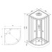 Душевая кабина DTO LM909GM5 90×90×215, низкий поддон 15 см, профиль хром, стекло матовое 5 мм, четверть круга, с гидромассажем