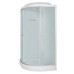 Душевая кабина DTO LM909GM5 90×90×215, низкий поддон 15 см, профиль хром, стекло матовое 5 мм, четверть круга, с гидромассажем
