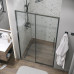 Душевая дверь Grossman Galaxy 100.K33.01.120.42.00 120х195, Раздвижная, Стекло прозрачное, В нишу, Графит