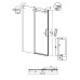 Душевая дверь Grossman Classic 100.K33.04.160.21.10 160х195, Раздвижная, Стекло матовое, В нишу, Черный матовый