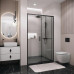 Душевая дверь Grossman Style 100.K33.05.120.21.00 120х195, Раздвижная, Стекло прозрачное, В нишу, Черный матовый