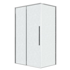 Душевое ограждение Grossman Galaxy 120.K33.01.1010.10.02 100х100, Хром, Раздвижные, Стекло шиншилла, Квадратная, Закаленное стекло